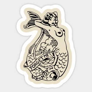 Mermaid Tattoo Shirt Sticker